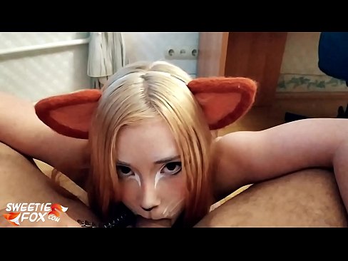 ❤️ Kitsune اس کے منہ میں ڈک اور سہ نگل سیکس  ️❤